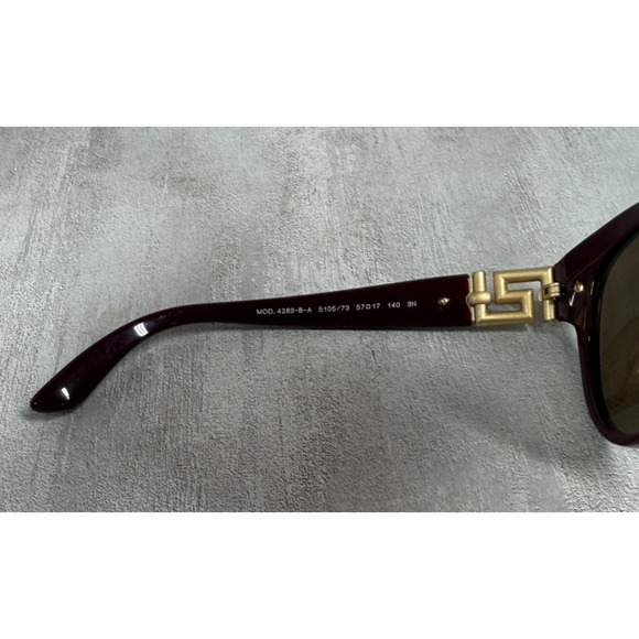 Versace Sunglasses Womens One Size Maroon Brown Cat Eye Crystal Italy Designer main image 16